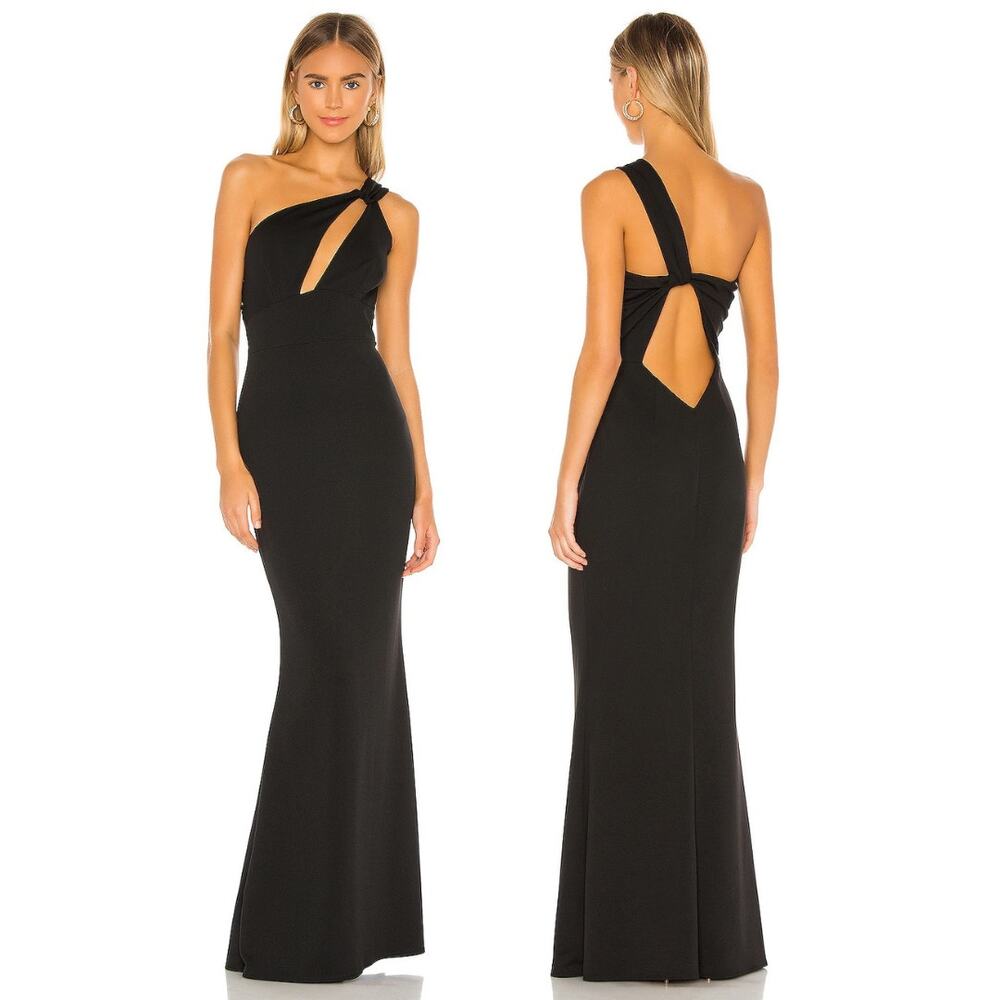 Katie May Edgy Gown Asymmetrical One Shoulder Formal Prom Gala Party M